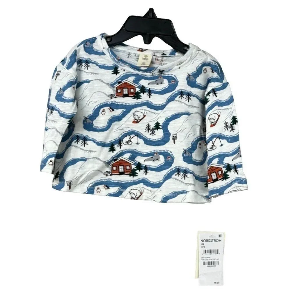Tucker + Tate Kid's Polar Party Map Holiday Tee, SZ. 6M